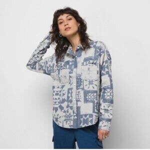 Vans Patchwork Blue and White Blouse